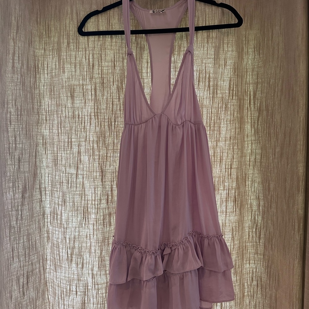 Free People Lavender In The Moment Trapeze Slip